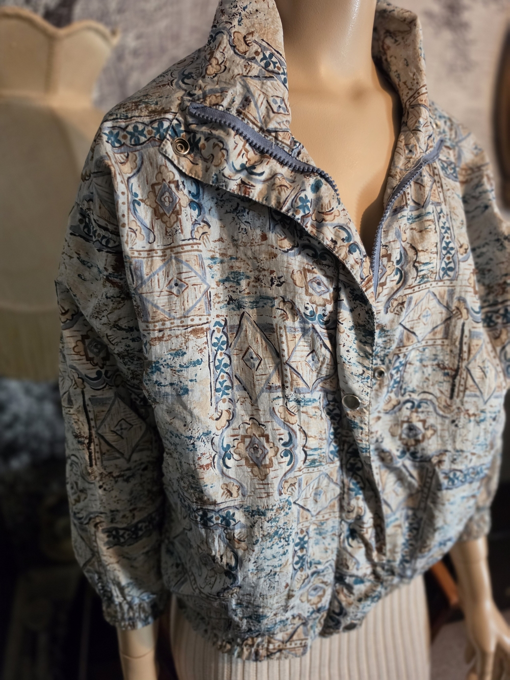 Vintage Westside Connection Lightweight Geometric Pattern Jacket